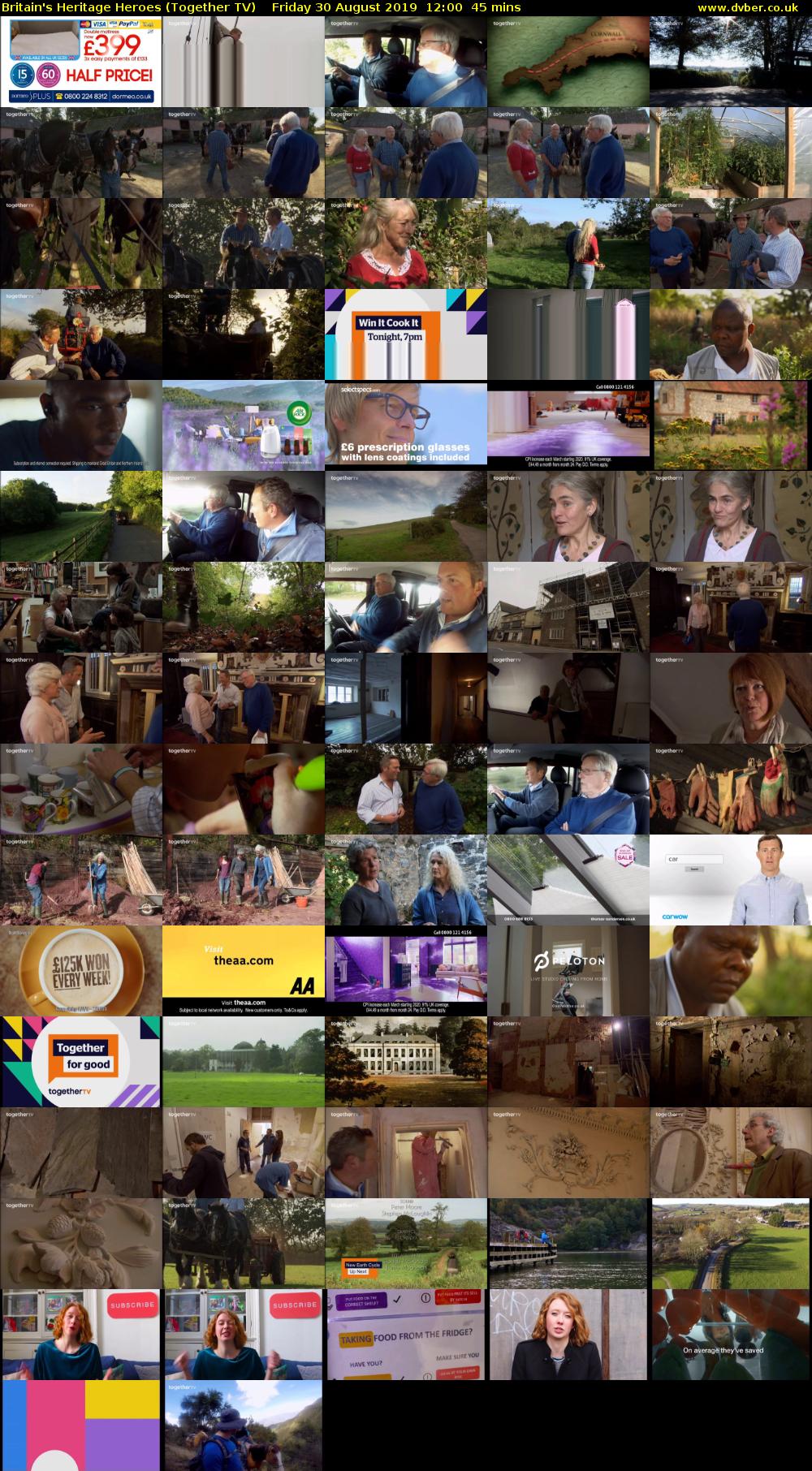 Britain's Heritage Heroes (Together TV) Friday 30 August 2019 12:00 - 12:45