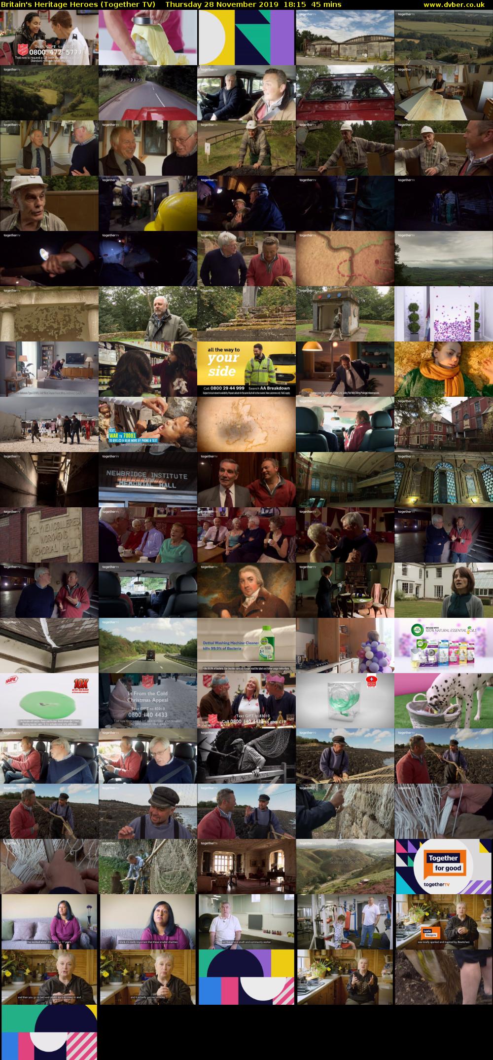 Britain's Heritage Heroes (Together TV) Thursday 28 November 2019 18:15 - 19:00