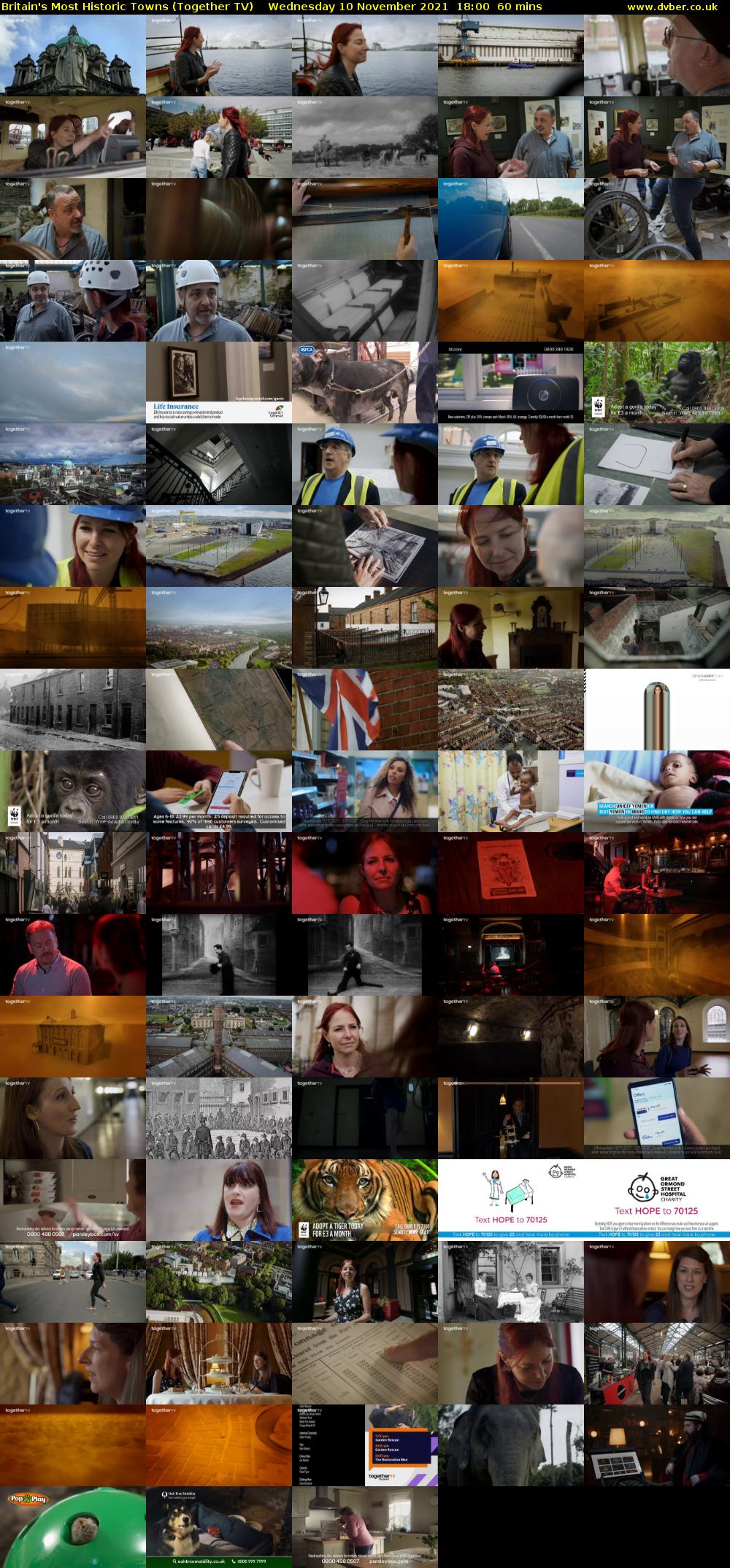Britain's Most Historic Towns (Together TV) Wednesday 10 November 2021 18:00 - 19:00