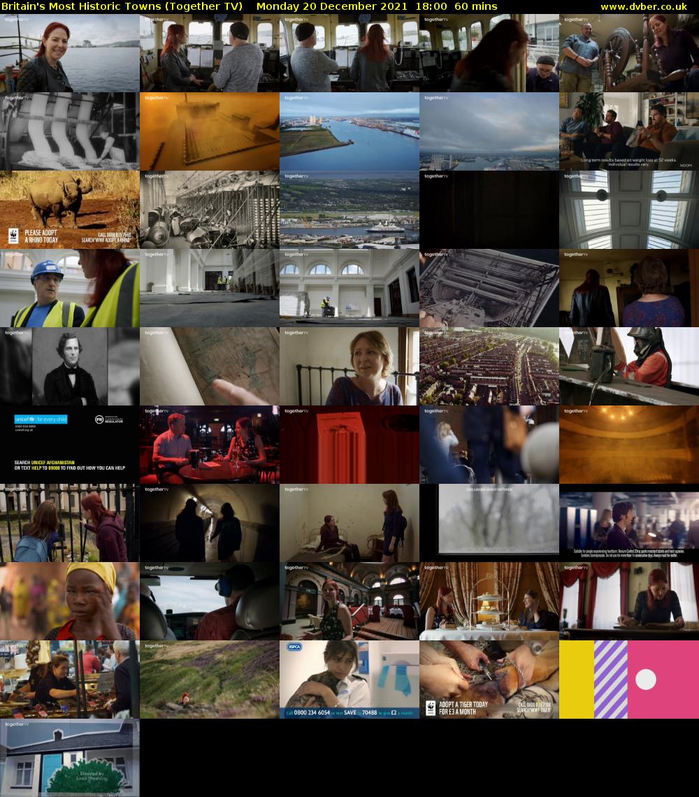 Britain's Most Historic Towns (Together TV) Monday 20 December 2021 18:00 - 19:00