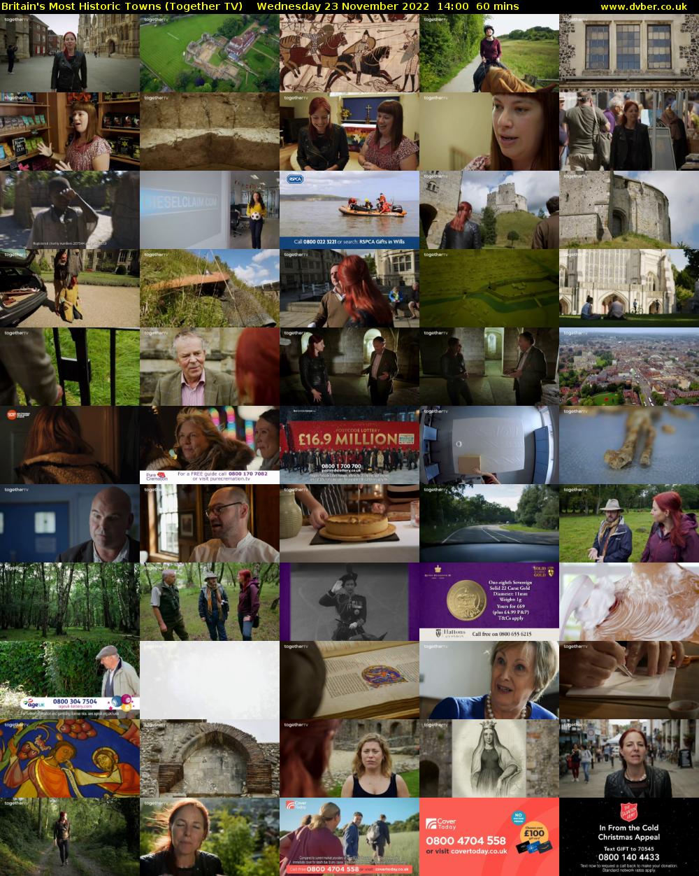 Britain's Most Historic Towns (Together TV) Wednesday 23 November 2022 14:00 - 15:00