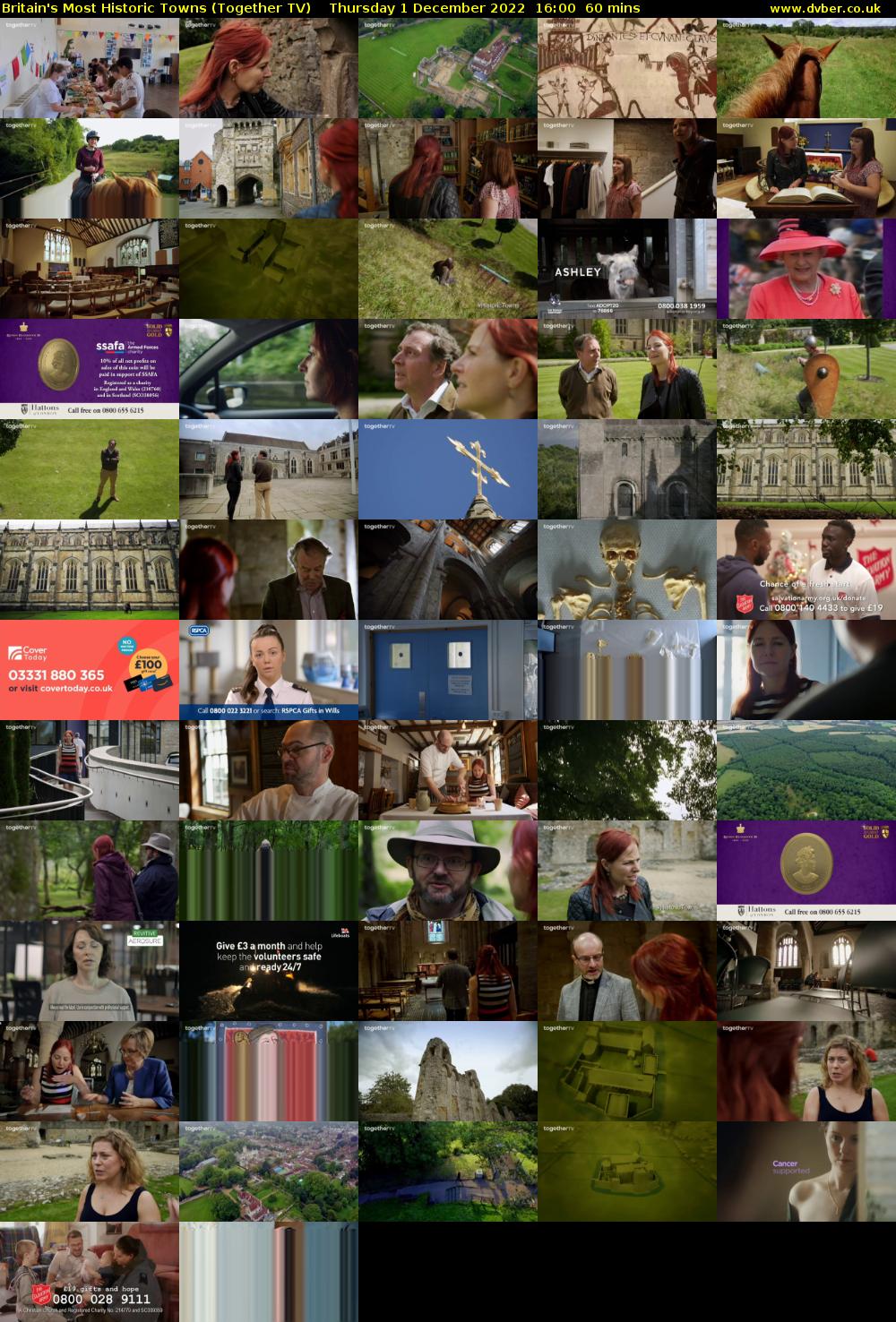 Britain's Most Historic Towns (Together TV) Thursday 1 December 2022 16:00 - 17:00