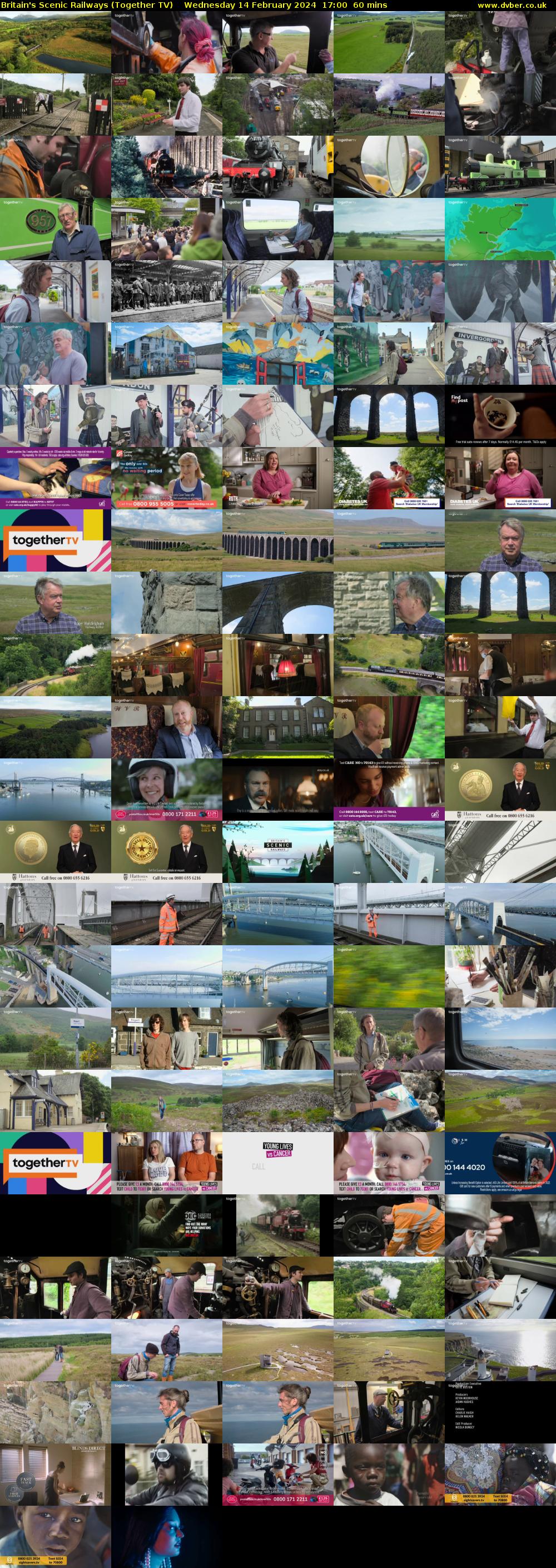 Britain's Scenic Railways (Together TV) Wednesday 14 February 2024 17:00 - 18:00