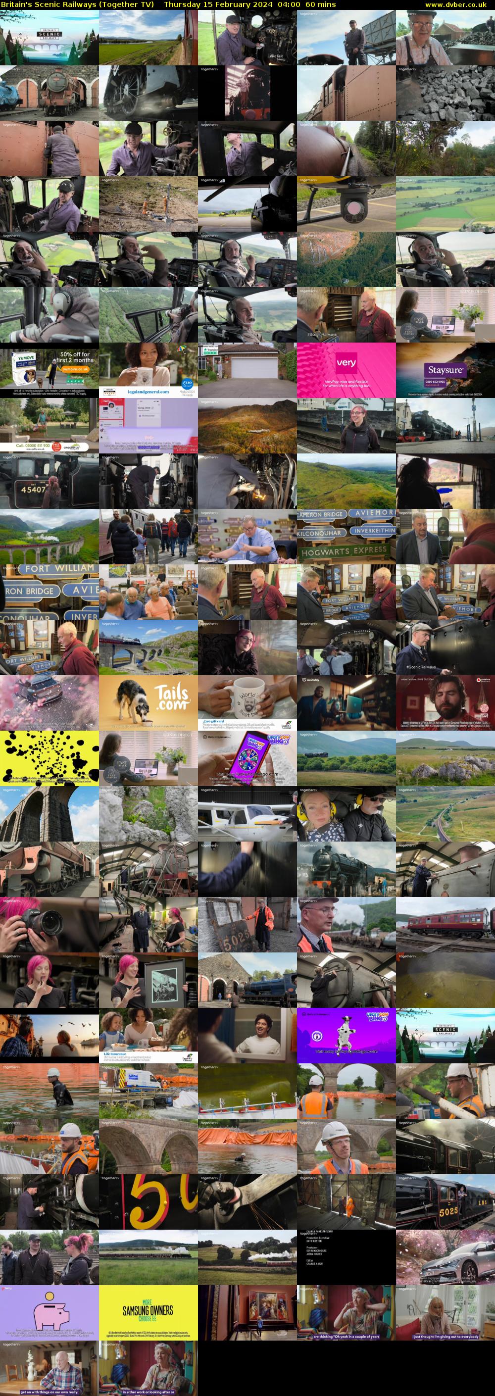 Britain's Scenic Railways (Together TV) Thursday 15 February 2024 04:00 - 05:00