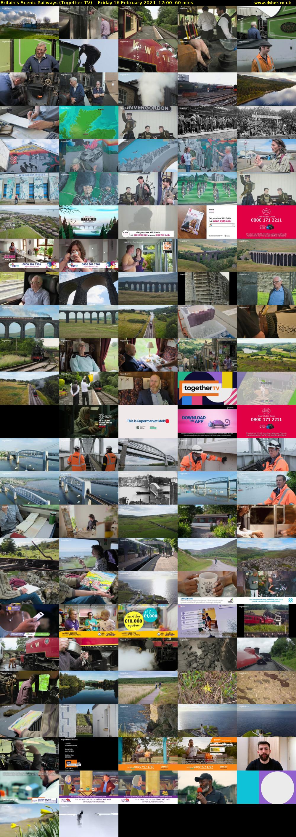 Britain's Scenic Railways (Together TV) Friday 16 February 2024 17:00 - 18:00