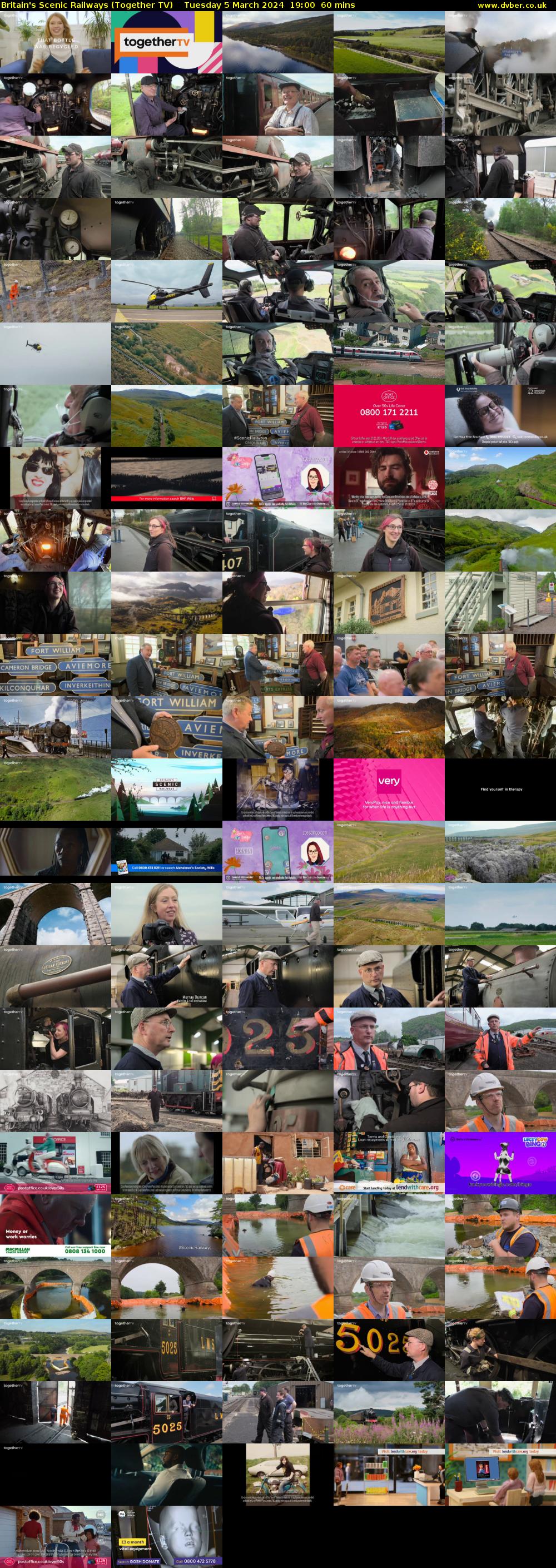 Britain's Scenic Railways (Together TV) Tuesday 5 March 2024 19:00 - 20:00