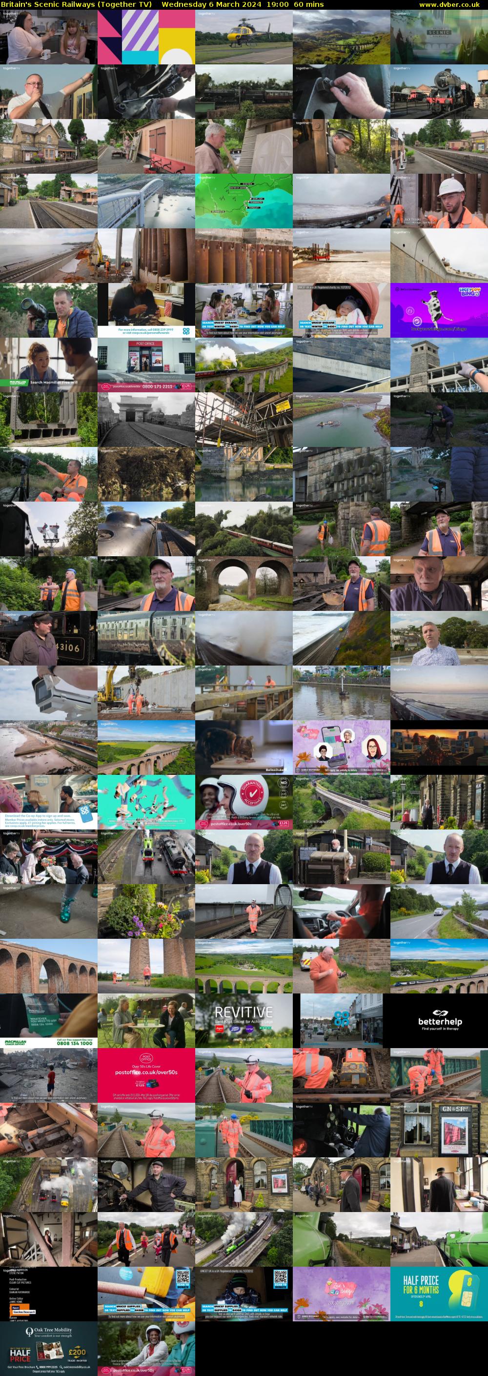 Britain's Scenic Railways (Together TV) Wednesday 6 March 2024 19:00 - 20:00
