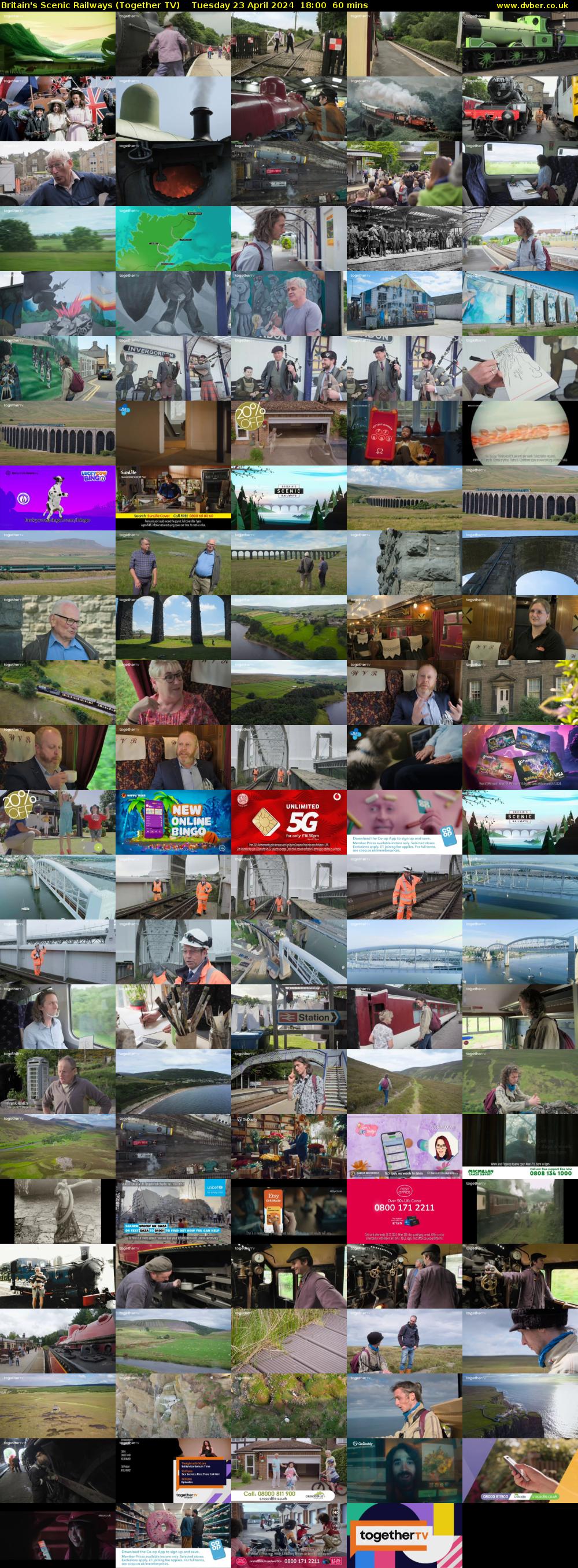 Britain's Scenic Railways (Together TV) Tuesday 23 April 2024 18:00 - 19:00