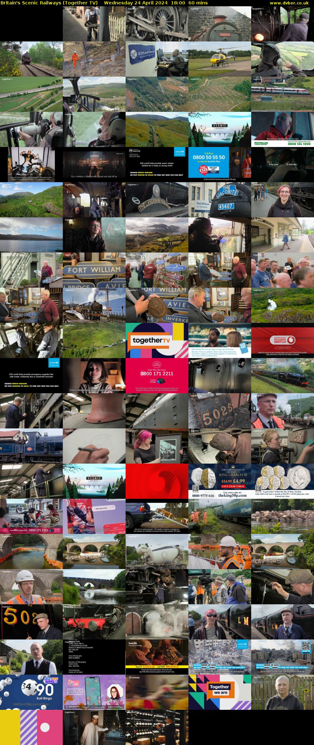 Britain's Scenic Railways (Together TV) Wednesday 24 April 2024 18:00 - 19:00