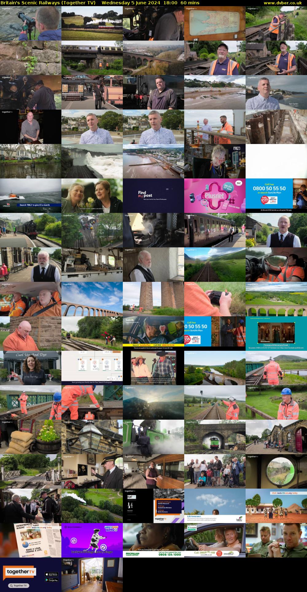 Britain's Scenic Railways (Together TV) Wednesday 5 June 2024 18:00 - 19:00