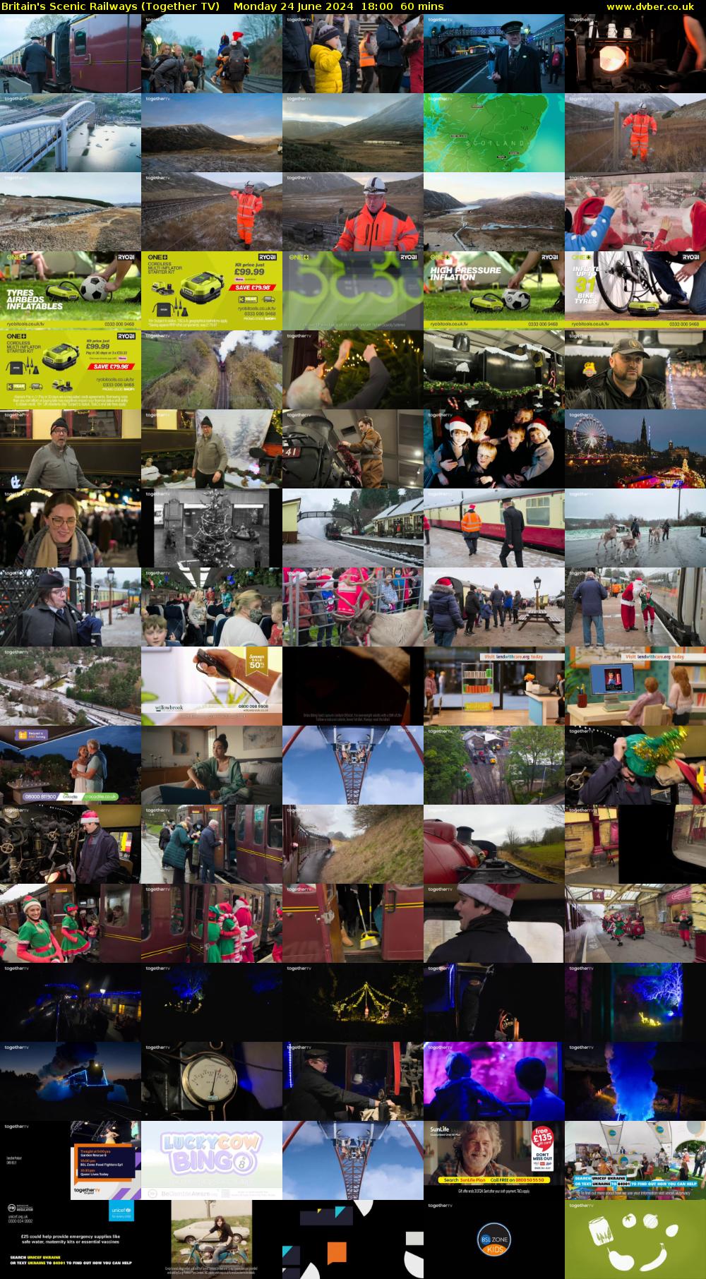 Britain's Scenic Railways (Together TV) Monday 24 June 2024 18:00 - 19:00
