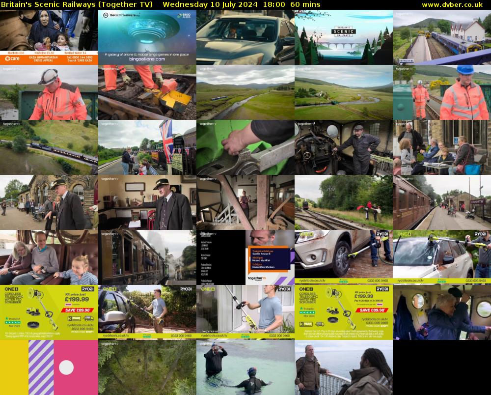 Britain's Scenic Railways (Together TV) Wednesday 10 July 2024 18:00 - 19:00