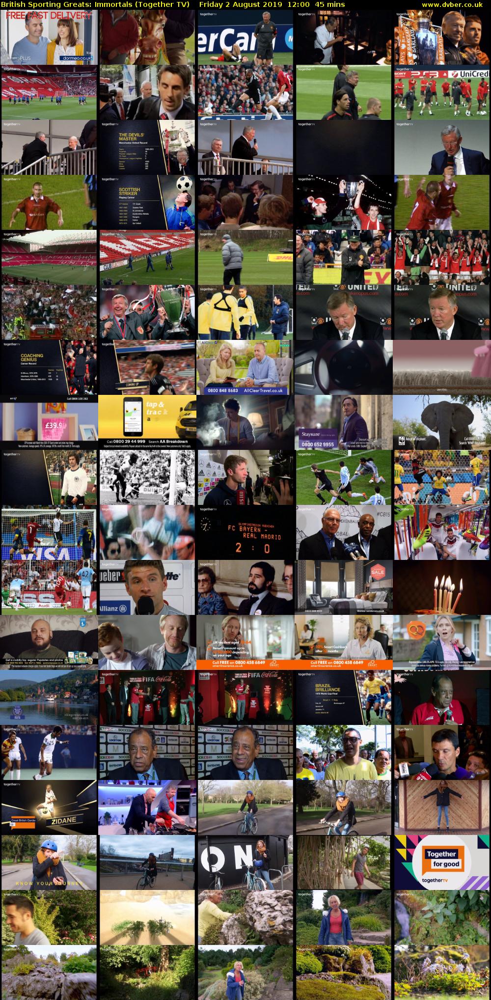 British Sporting Greats: Immortals (Together TV) Friday 2 August 2019 12:00 - 12:45