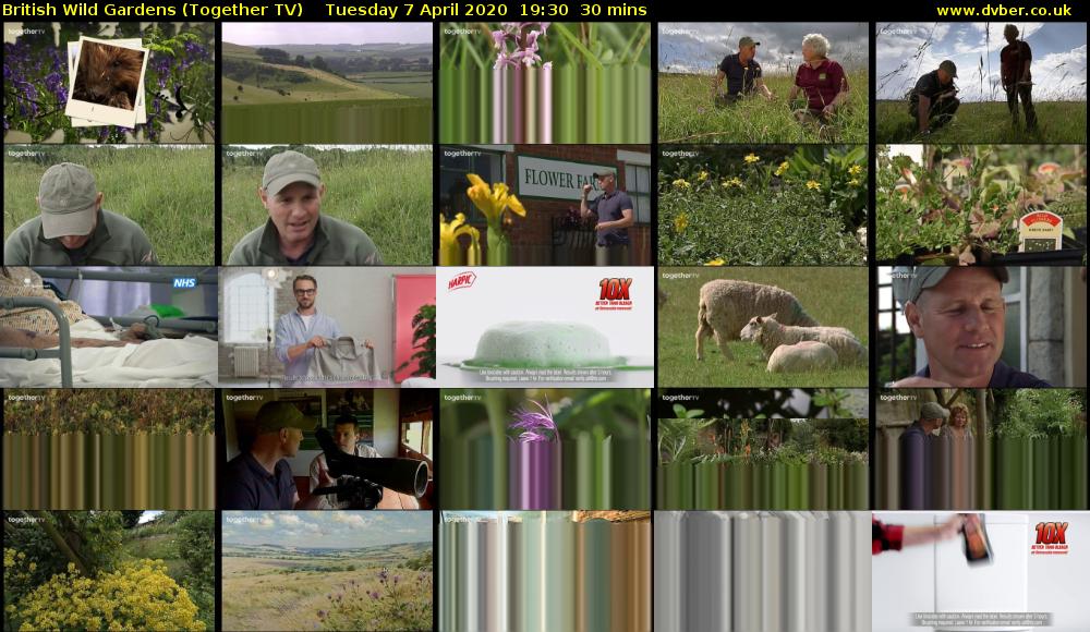 British Wild Gardens (Together TV) Tuesday 7 April 2020 19:30 - 20:00