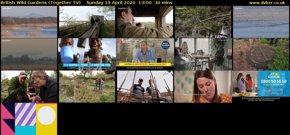 British Wild Gardens (Together TV) Sunday 19 April 2020 13:00 - 13:30