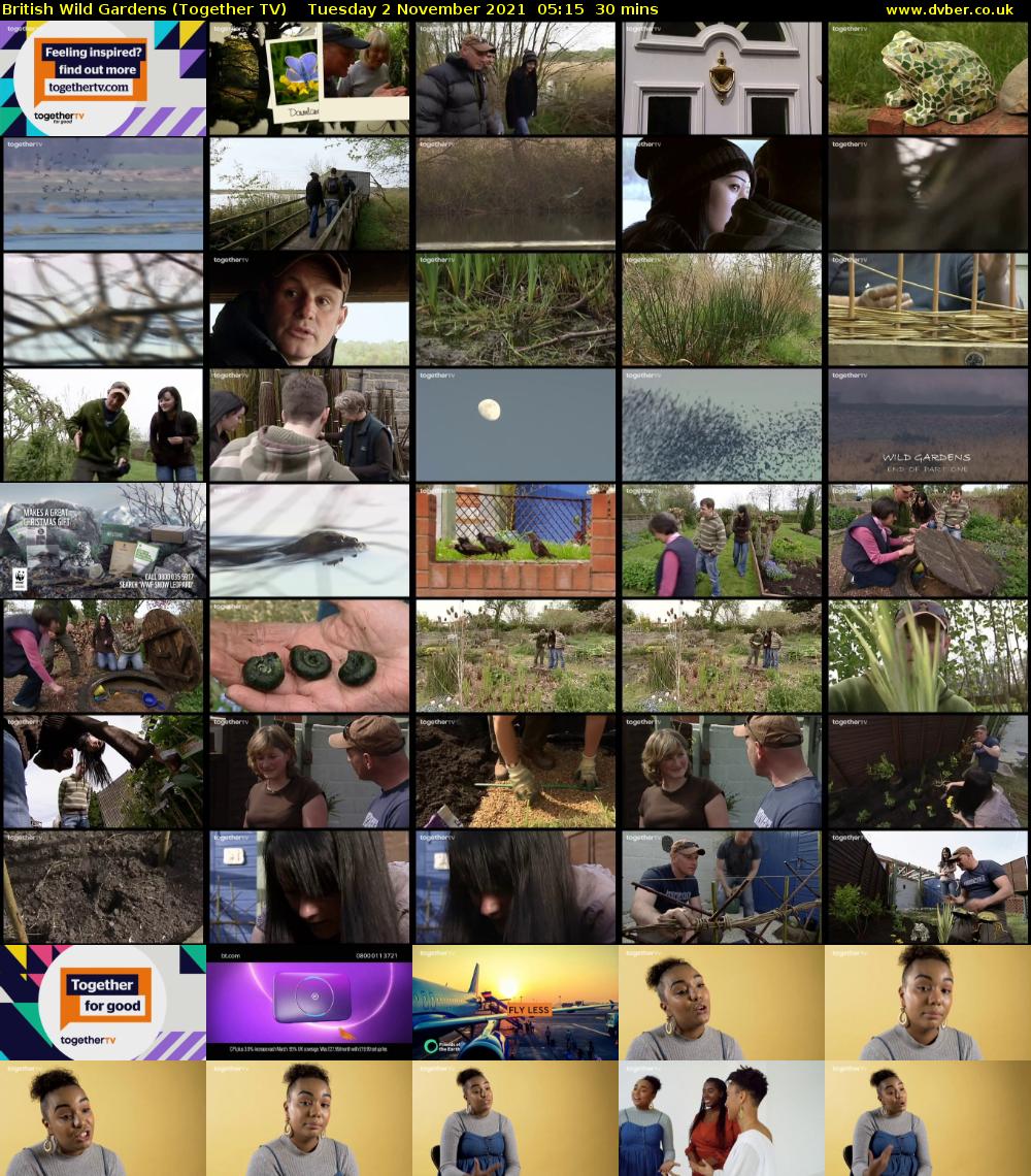 British Wild Gardens (Together TV) Tuesday 2 November 2021 05:15 - 05:45