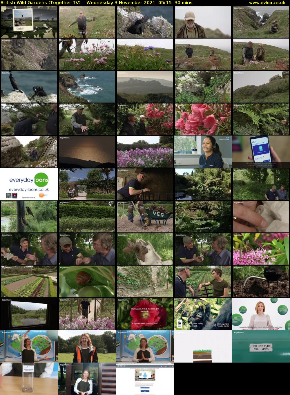 British Wild Gardens (Together TV) Wednesday 3 November 2021 05:15 - 05:45