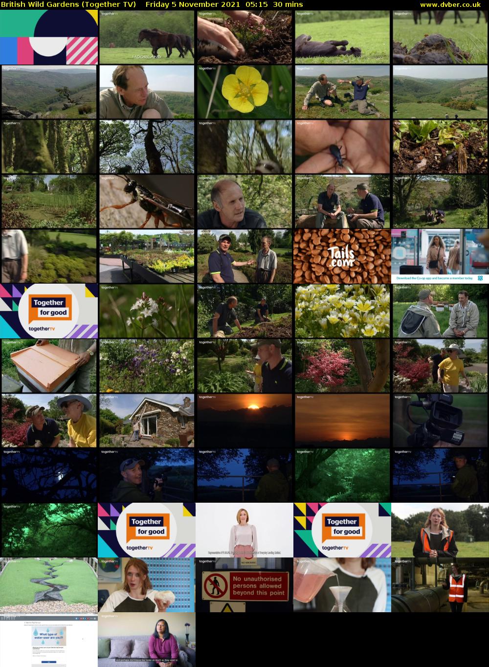 British Wild Gardens (Together TV) Friday 5 November 2021 05:15 - 05:45