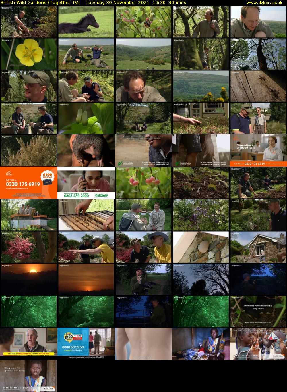 British Wild Gardens (Together TV) Tuesday 30 November 2021 16:30 - 17:00