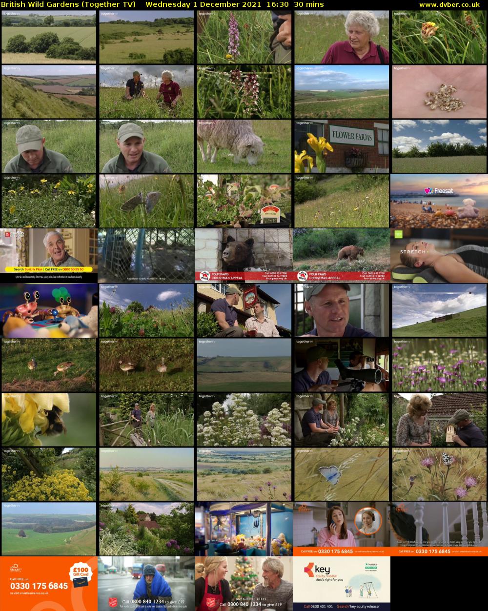 British Wild Gardens (Together TV) Wednesday 1 December 2021 16:30 - 17:00