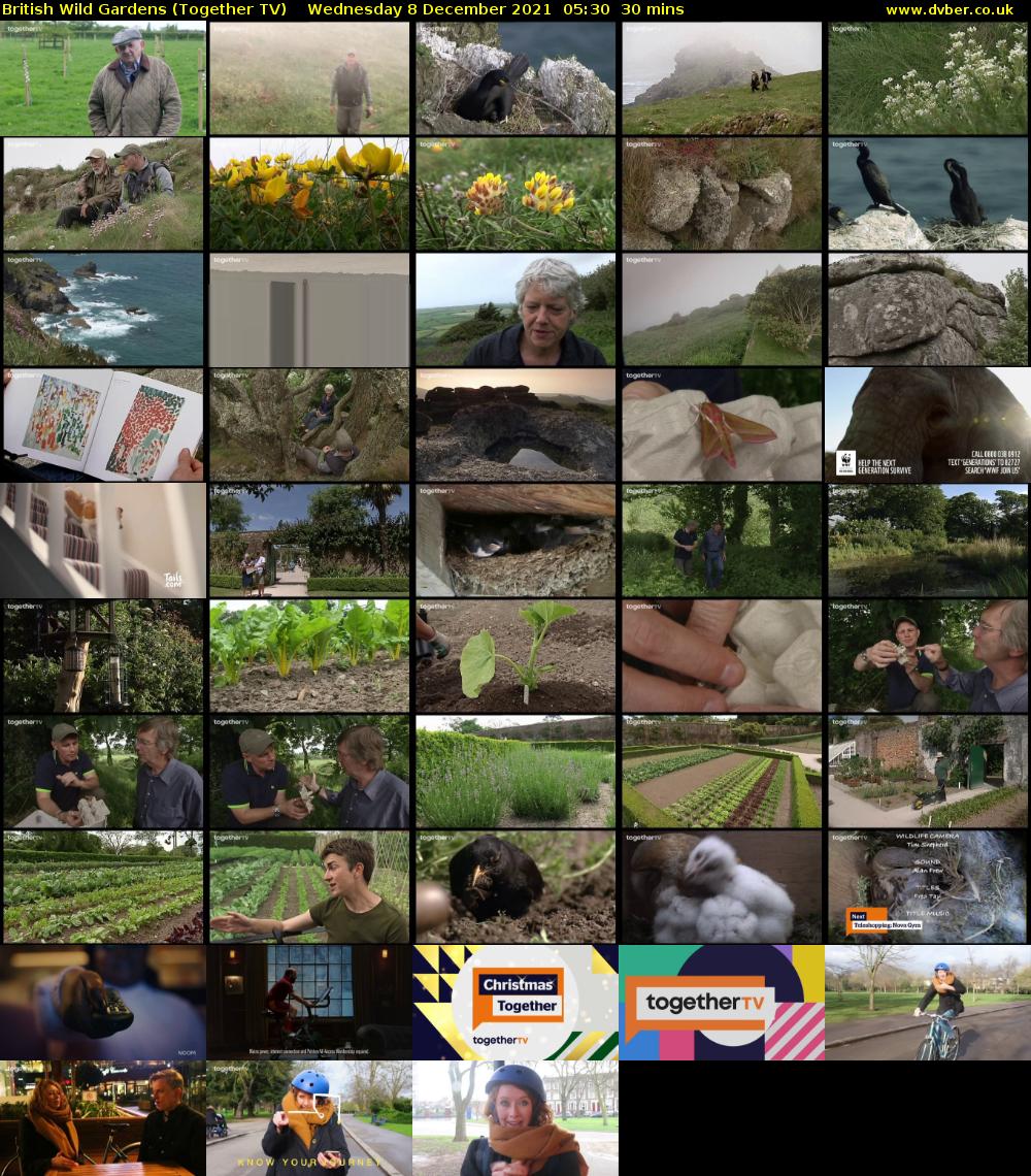 British Wild Gardens (Together TV) Wednesday 8 December 2021 05:30 - 06:00
