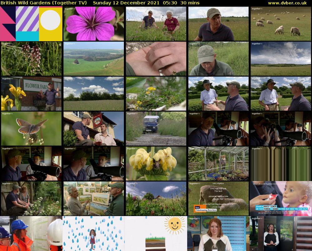 British Wild Gardens (Together TV) Sunday 12 December 2021 05:30 - 06:00
