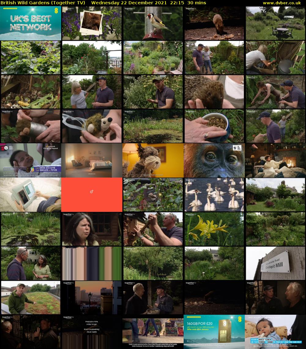 British Wild Gardens (Together TV) Wednesday 22 December 2021 22:15 - 22:45