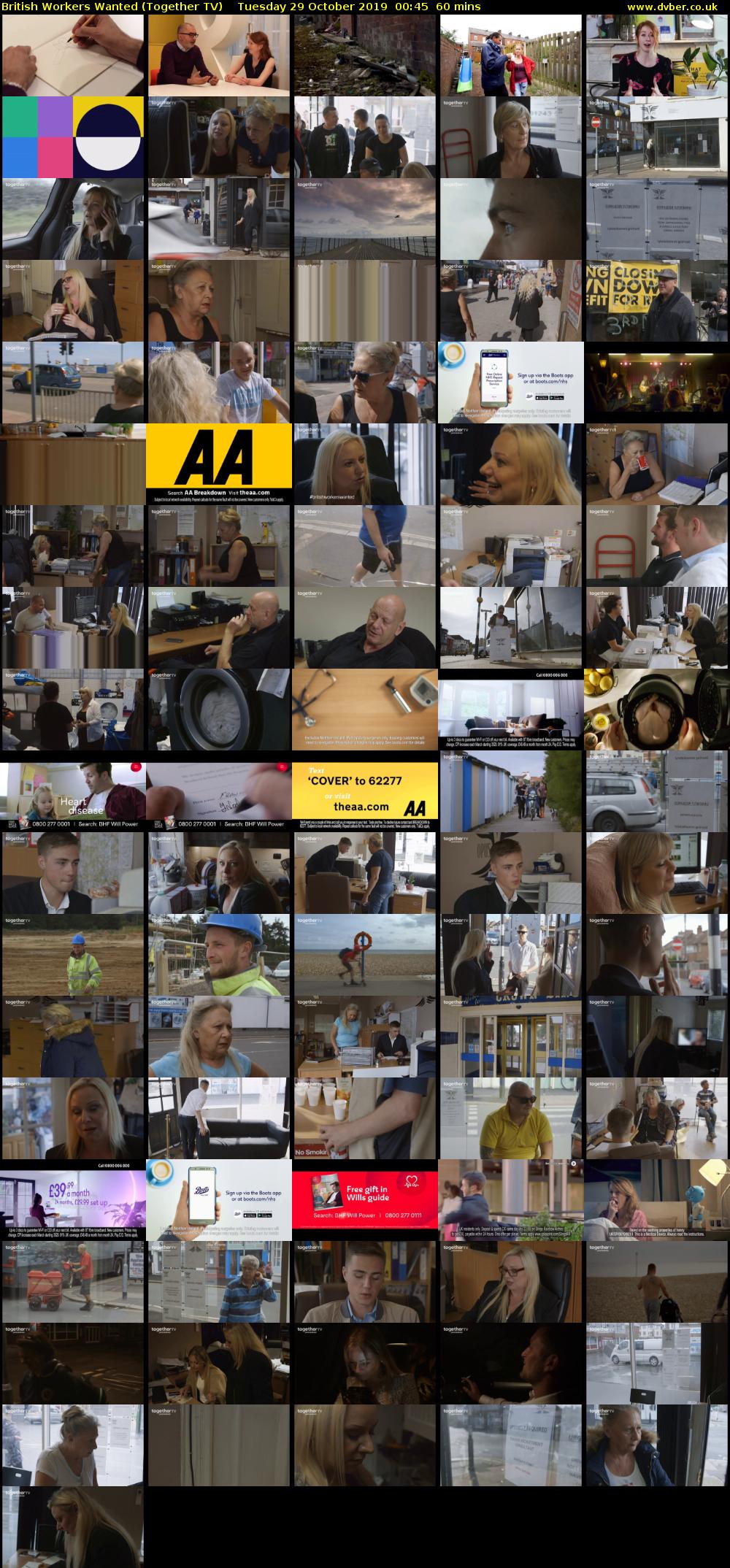 British Workers Wanted (Together TV) Tuesday 29 October 2019 00:45 - 01:45