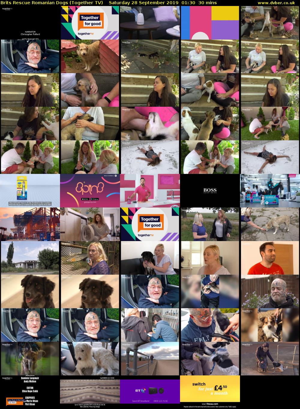 Brits Rescue Romanian Dogs (Together TV) Saturday 28 September 2019 01:30 - 02:00