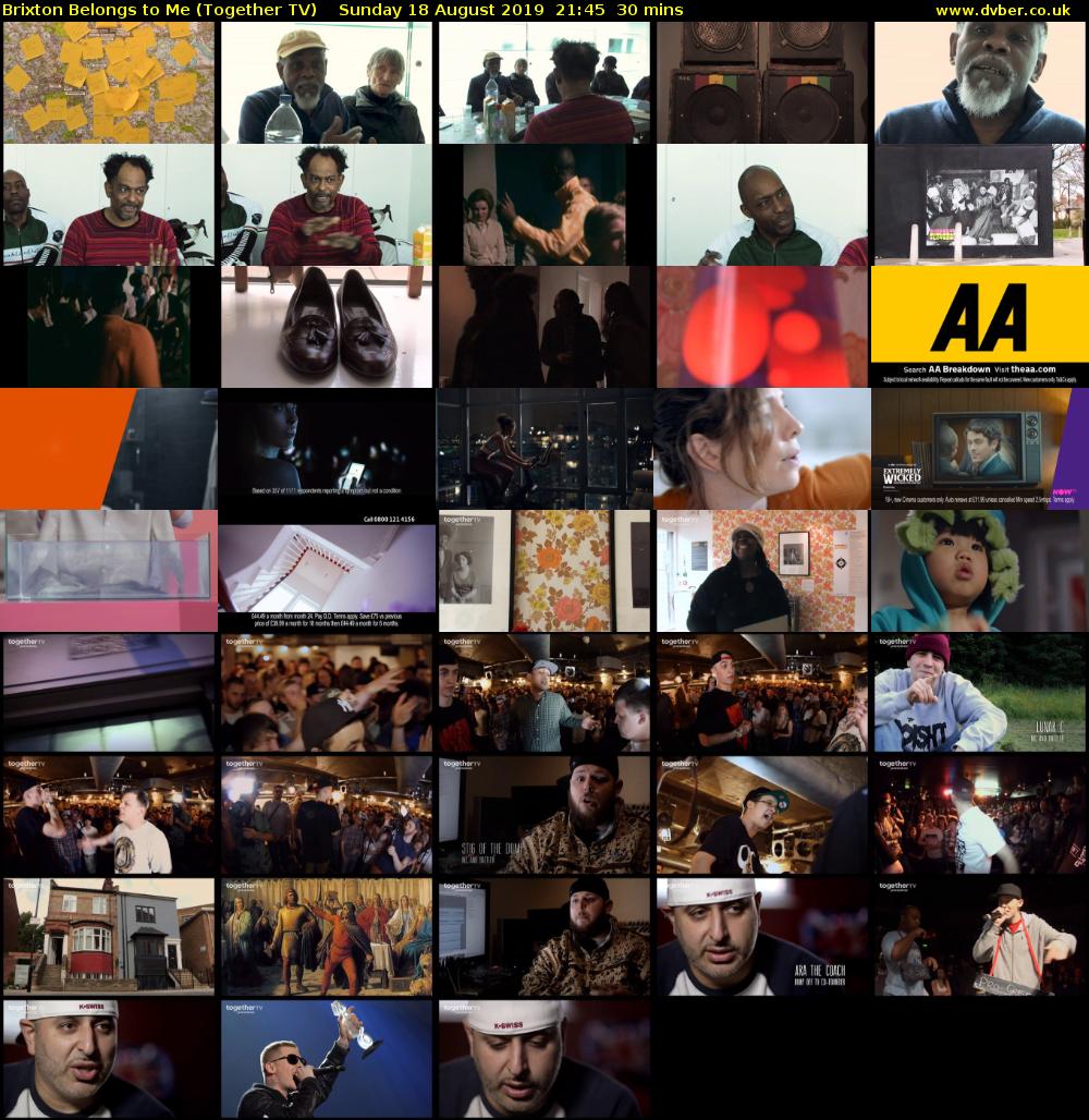 Brixton Belongs to Me (Together TV) Sunday 18 August 2019 21:45 - 22:15