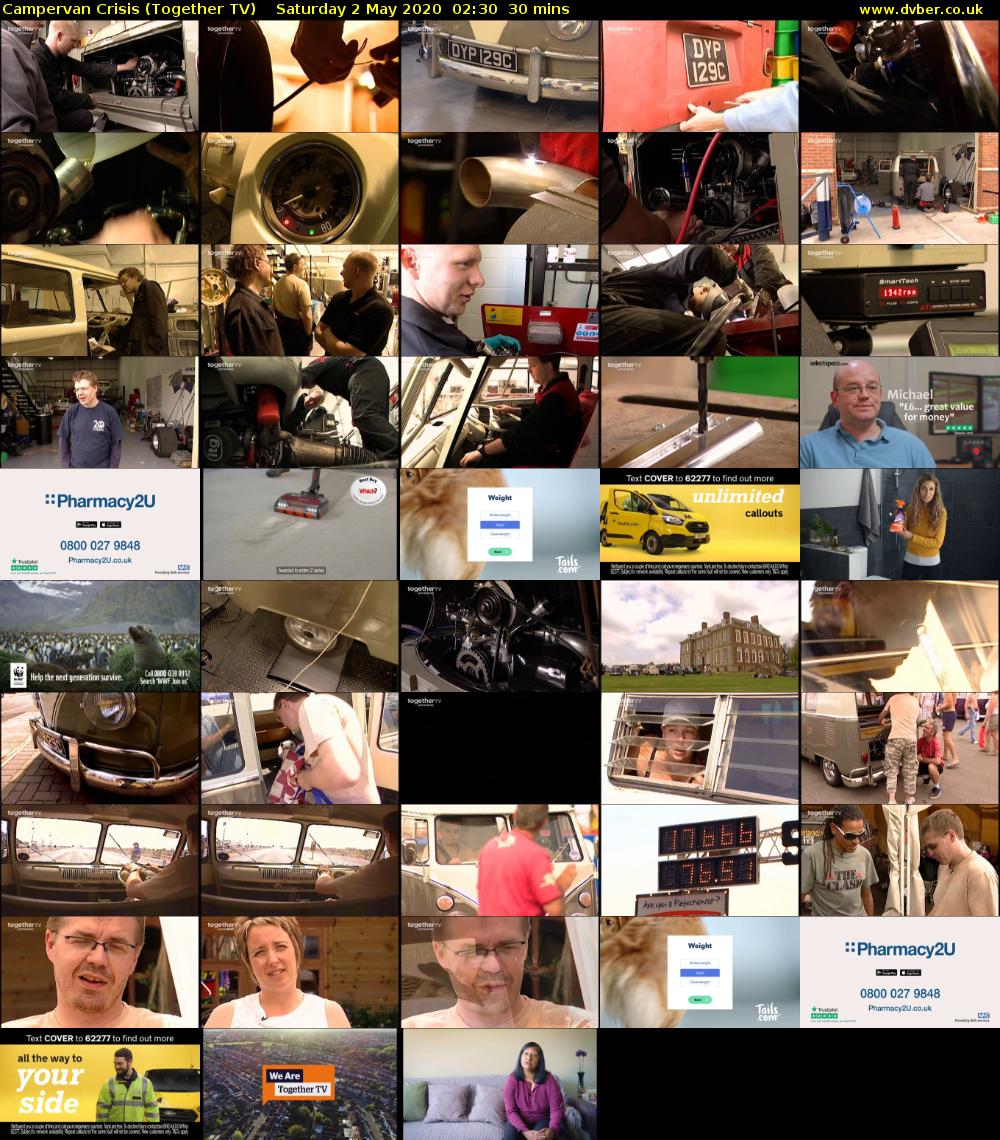 Campervan Crisis (Together TV) Saturday 2 May 2020 02:30 - 03:00