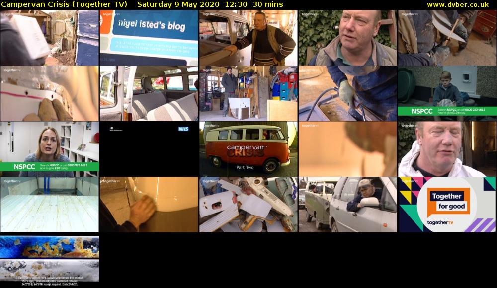 Campervan Crisis (Together TV) Saturday 9 May 2020 12:30 - 13:00