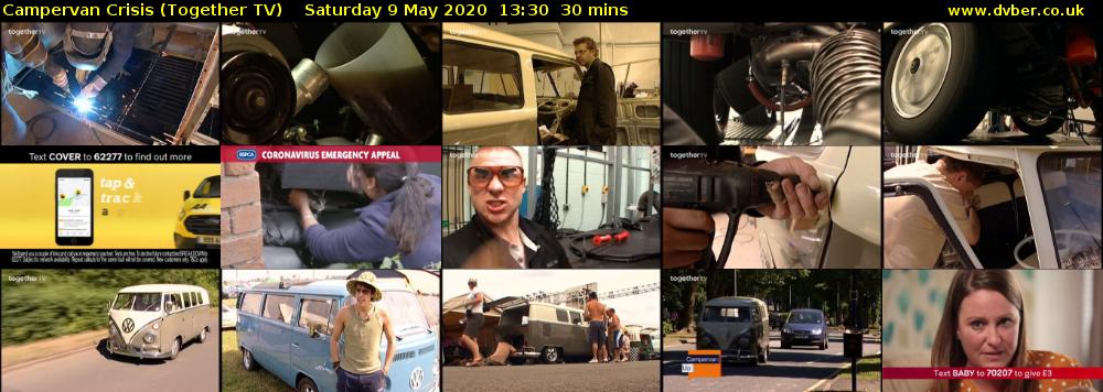Campervan Crisis (Together TV) Saturday 9 May 2020 13:30 - 14:00