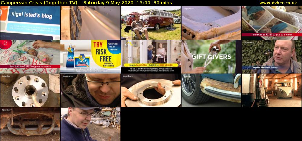Campervan Crisis (Together TV) Saturday 9 May 2020 15:00 - 15:30