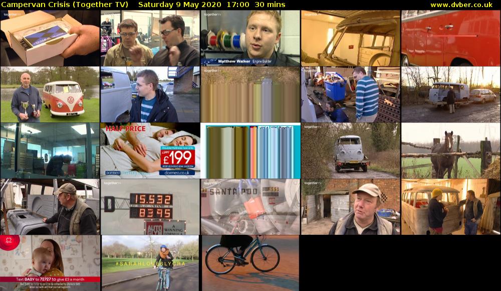 Campervan Crisis (Together TV) Saturday 9 May 2020 17:00 - 17:30