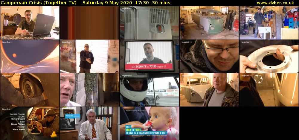 Campervan Crisis (Together TV) Saturday 9 May 2020 17:30 - 18:00