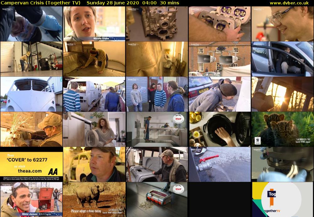 Campervan Crisis (Together TV) Sunday 28 June 2020 04:00 - 04:30