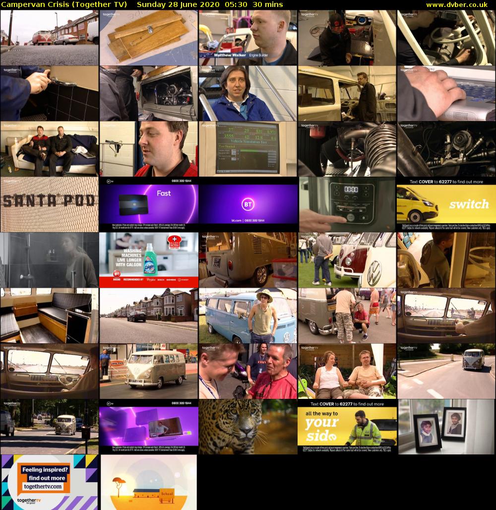 Campervan Crisis (Together TV) Sunday 28 June 2020 05:30 - 06:00