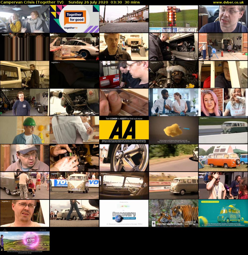 Campervan Crisis (Together TV) Sunday 26 July 2020 03:30 - 04:00