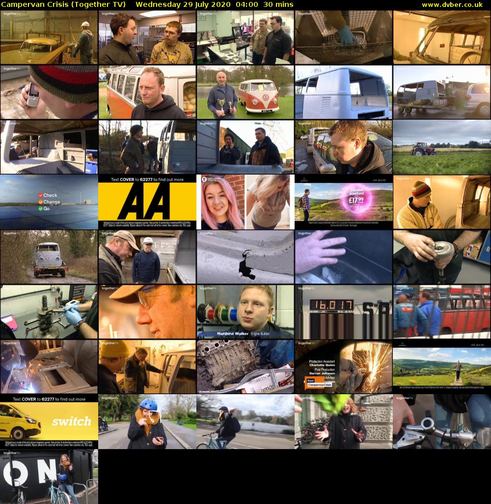 Campervan Crisis (Together TV) Wednesday 29 July 2020 04:00 - 04:30