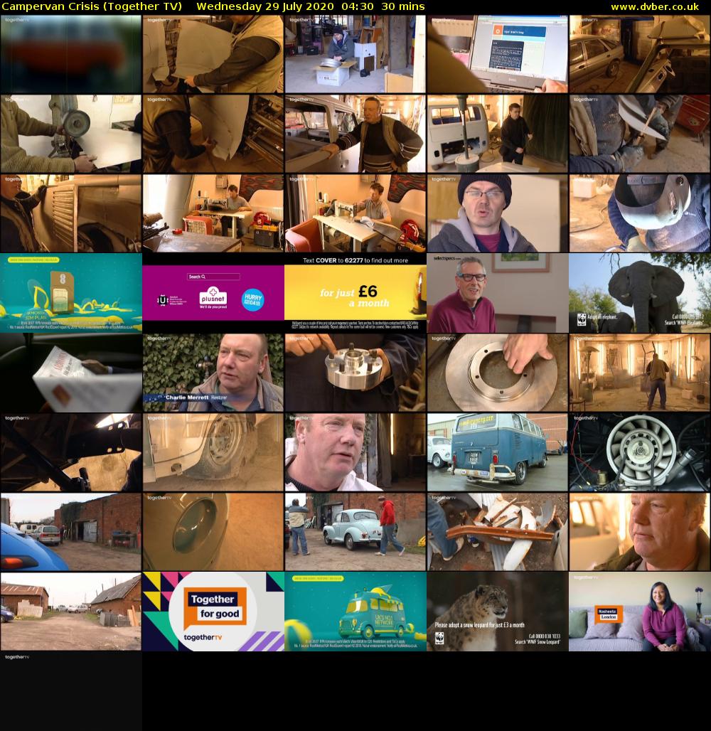 Campervan Crisis (Together TV) Wednesday 29 July 2020 04:30 - 05:00