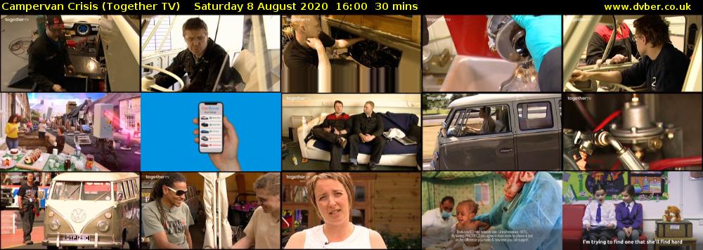 Campervan Crisis (Together TV) Saturday 8 August 2020 16:00 - 16:30