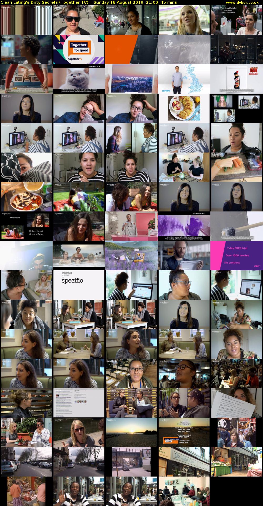 Clean Eating's Dirty Secrets (Together TV) Sunday 18 August 2019 21:00 - 21:45