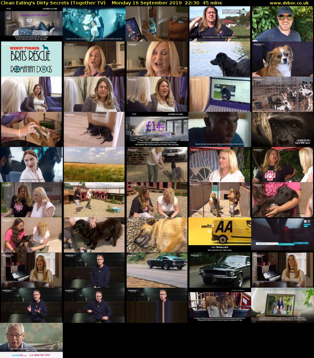 Clean Eating's Dirty Secrets (Together TV) Monday 16 September 2019 22:30 - 23:15
