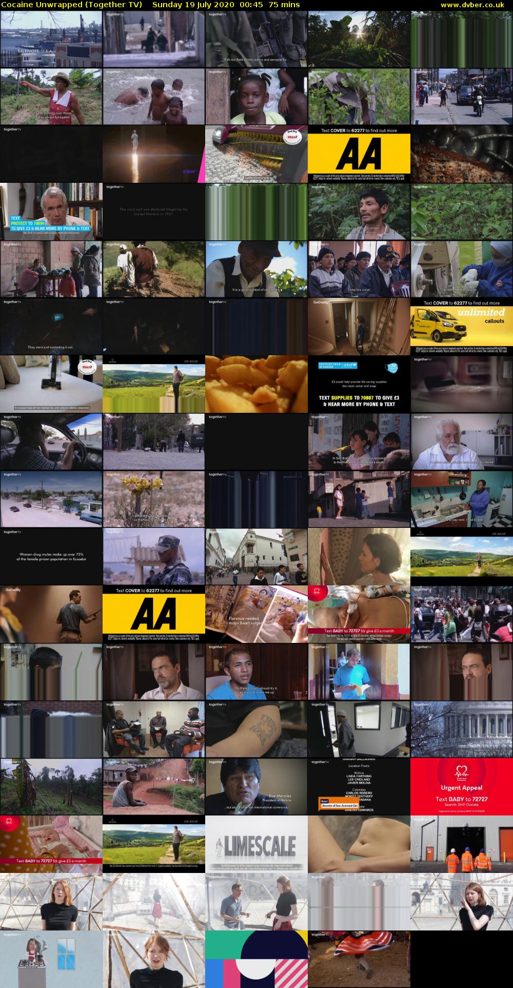 Cocaine Unwrapped (Together TV) Sunday 19 July 2020 00:45 - 02:00