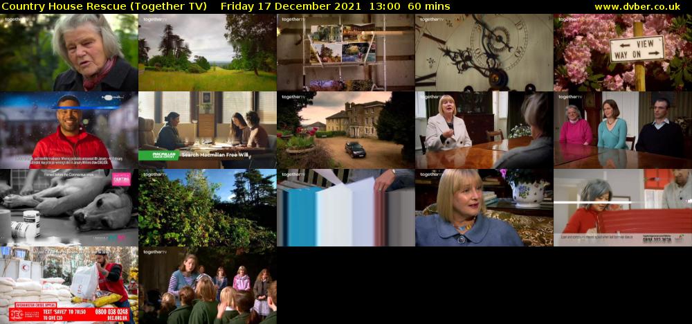 Country House Rescue (Together TV) Friday 17 December 2021 13:00 - 14:00