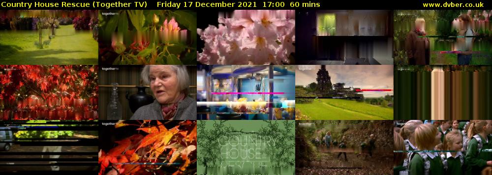 Country House Rescue (Together TV) Friday 17 December 2021 17:00 - 18:00