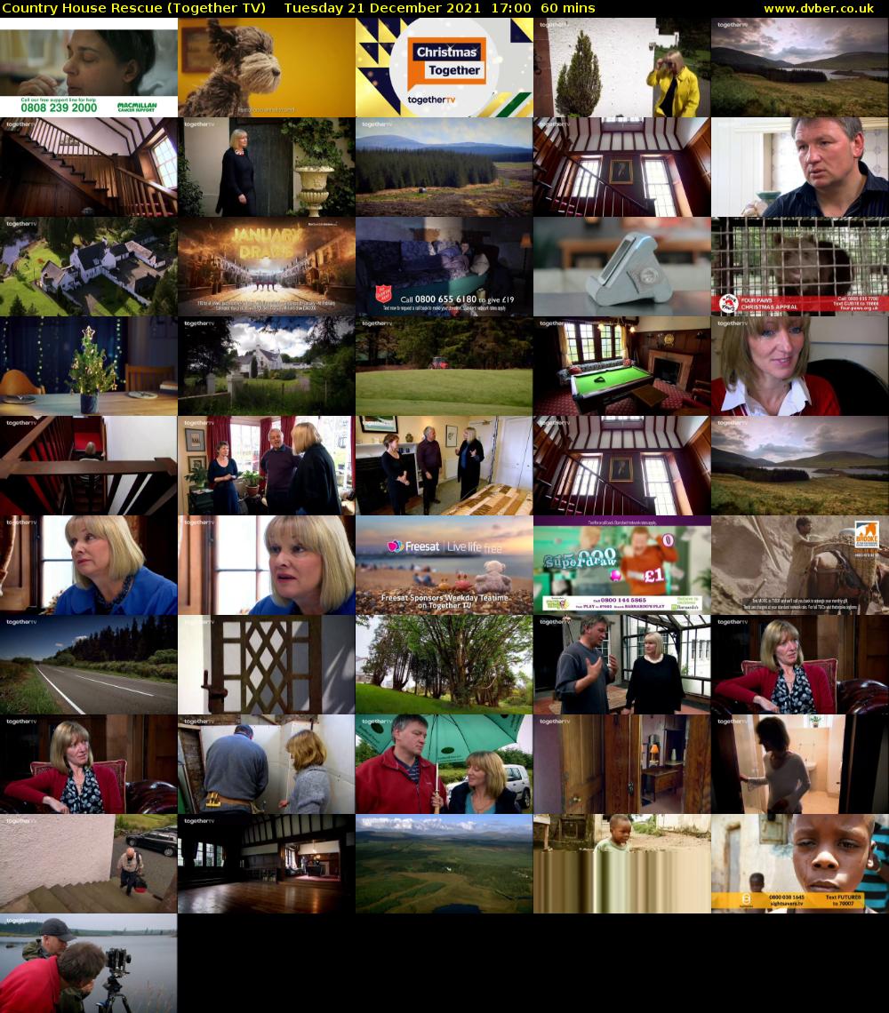 Country House Rescue (Together TV) Tuesday 21 December 2021 17:00 - 18:00