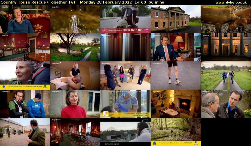 Country House Rescue (Together TV) Monday 28 February 2022 14:00 - 15:00