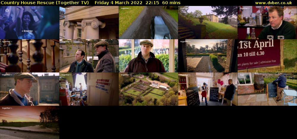 Country House Rescue (Together TV) Friday 4 March 2022 22:15 - 23:15